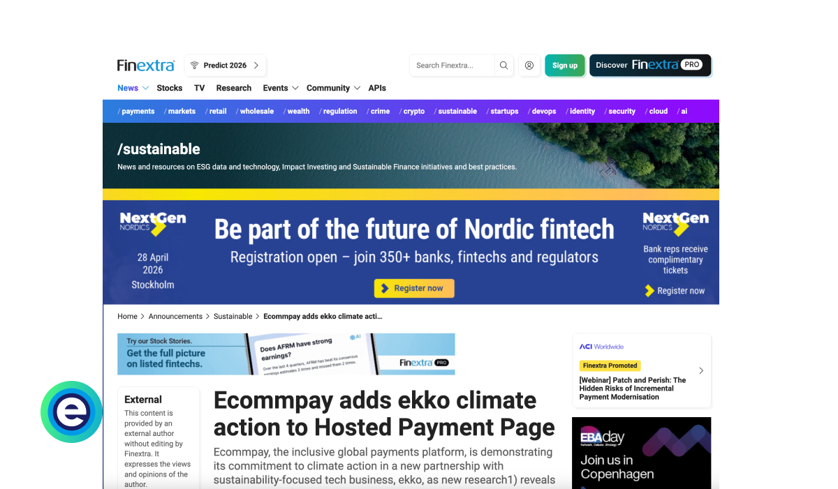 ekko and ecommpay partner